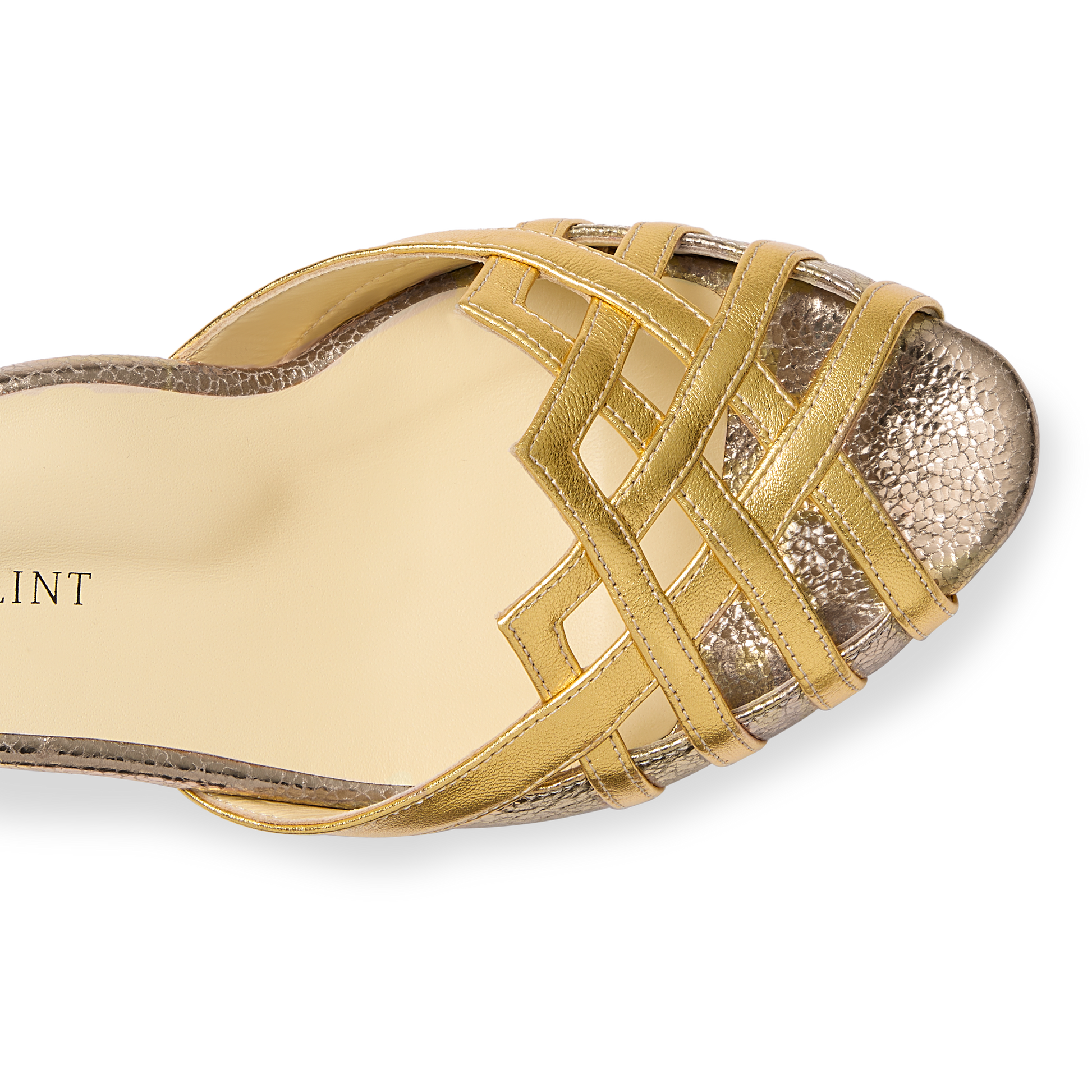 Perfect Terry 30 in Bright Gold Nappa & Crackle Metallic