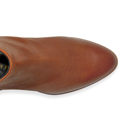 Perfect Zip Bootie 30 in Saddle Vachetta