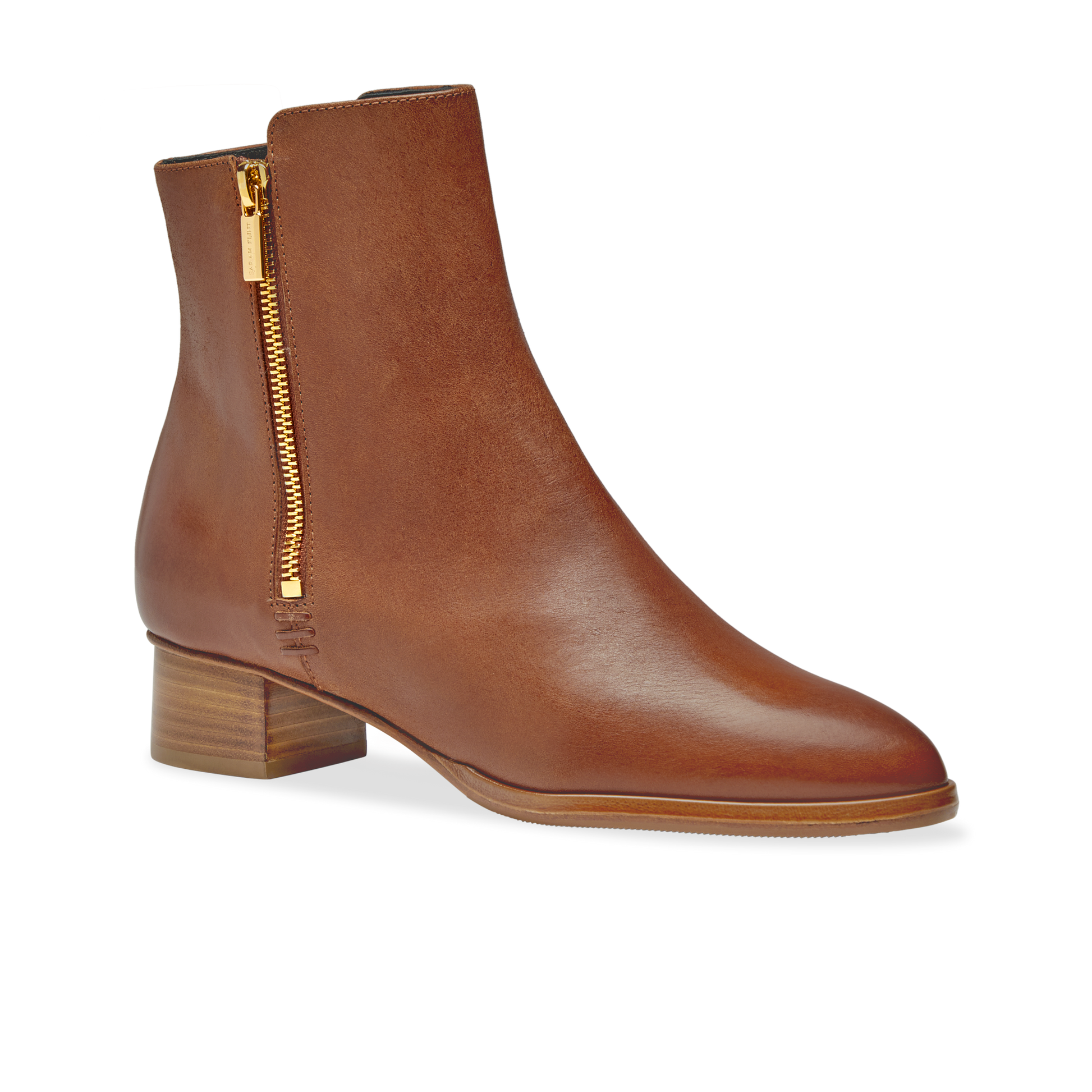 Perfect Zip Bootie 30 in Saddle Vachetta