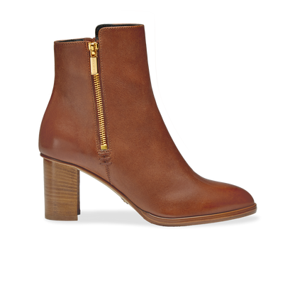 Perfect Zip Bootie 70 in Saddle Vachetta