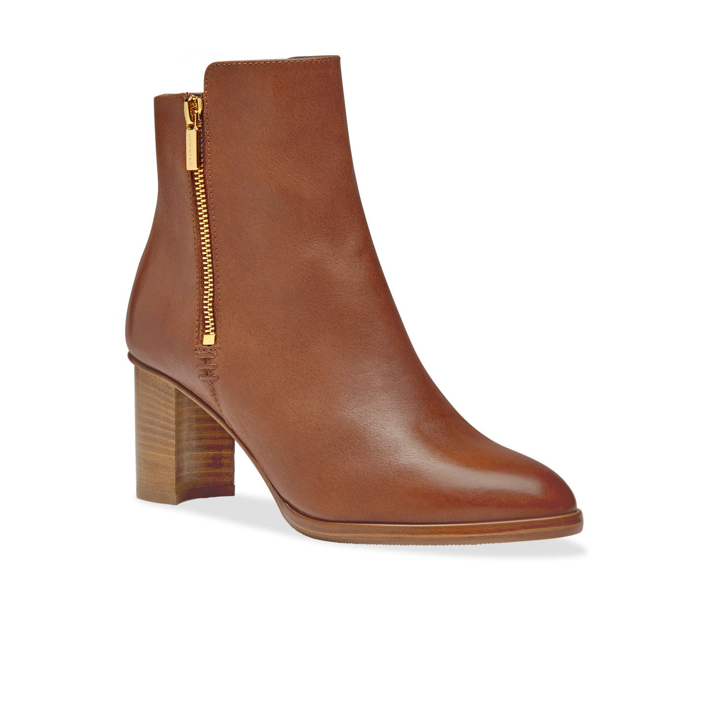 Perfect Zip Bootie 70 in Saddle Vachetta