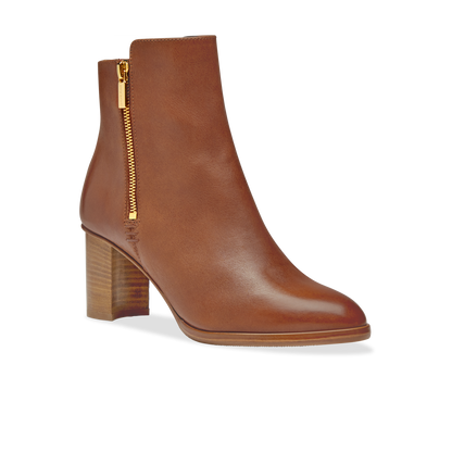 Perfect Zip Bootie 70 in Saddle Vachetta