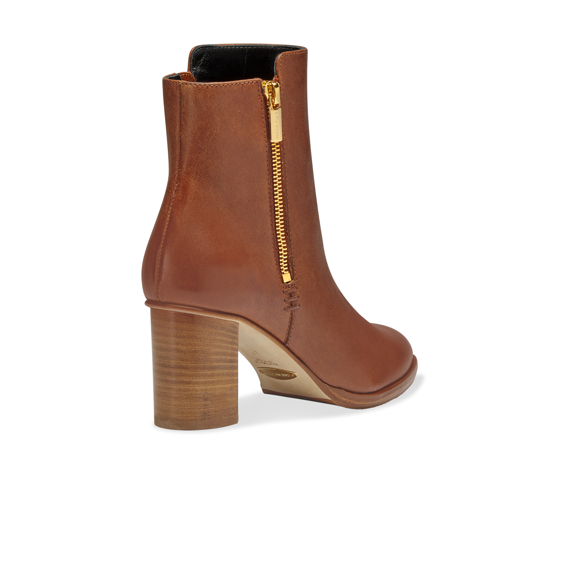 Perfect Zip Bootie 70 in Saddle Vachetta