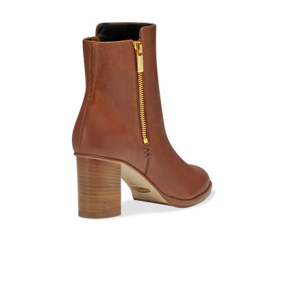 Perfect Zip Bootie 70 in Saddle Vachetta