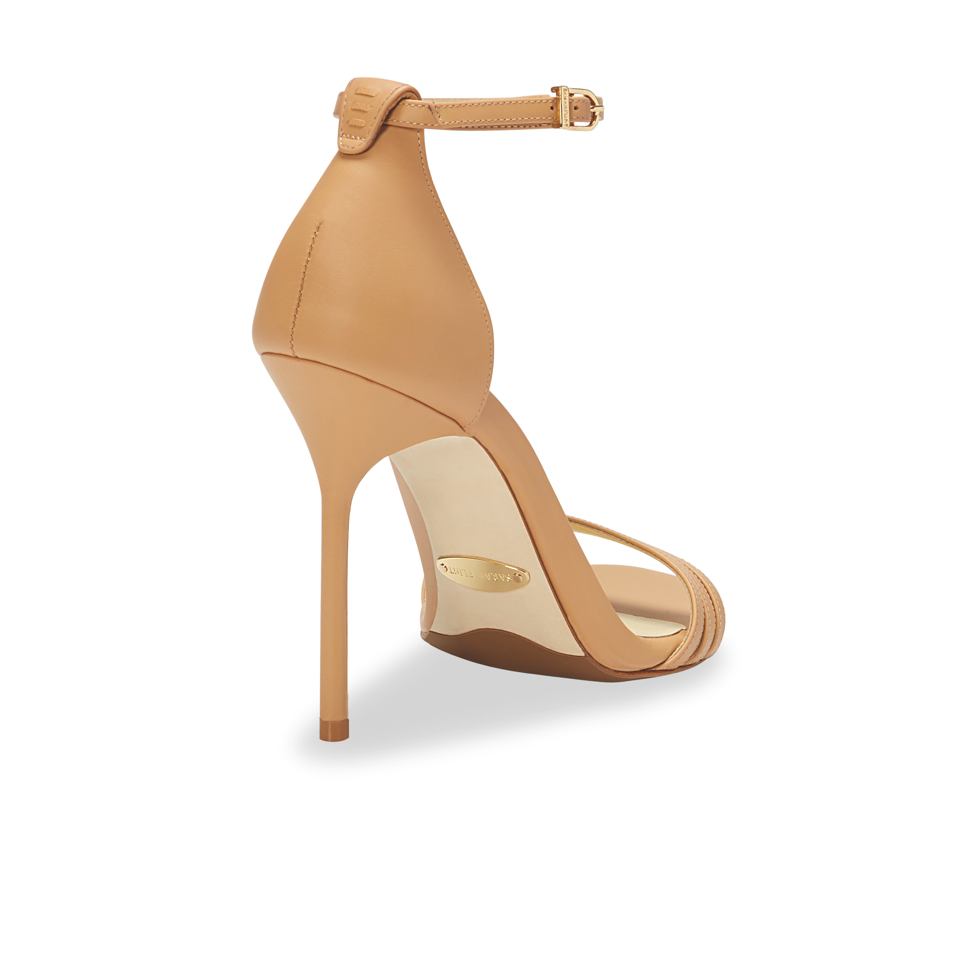 100mm Italian Made Pointed Toe Pump in Sand Calf