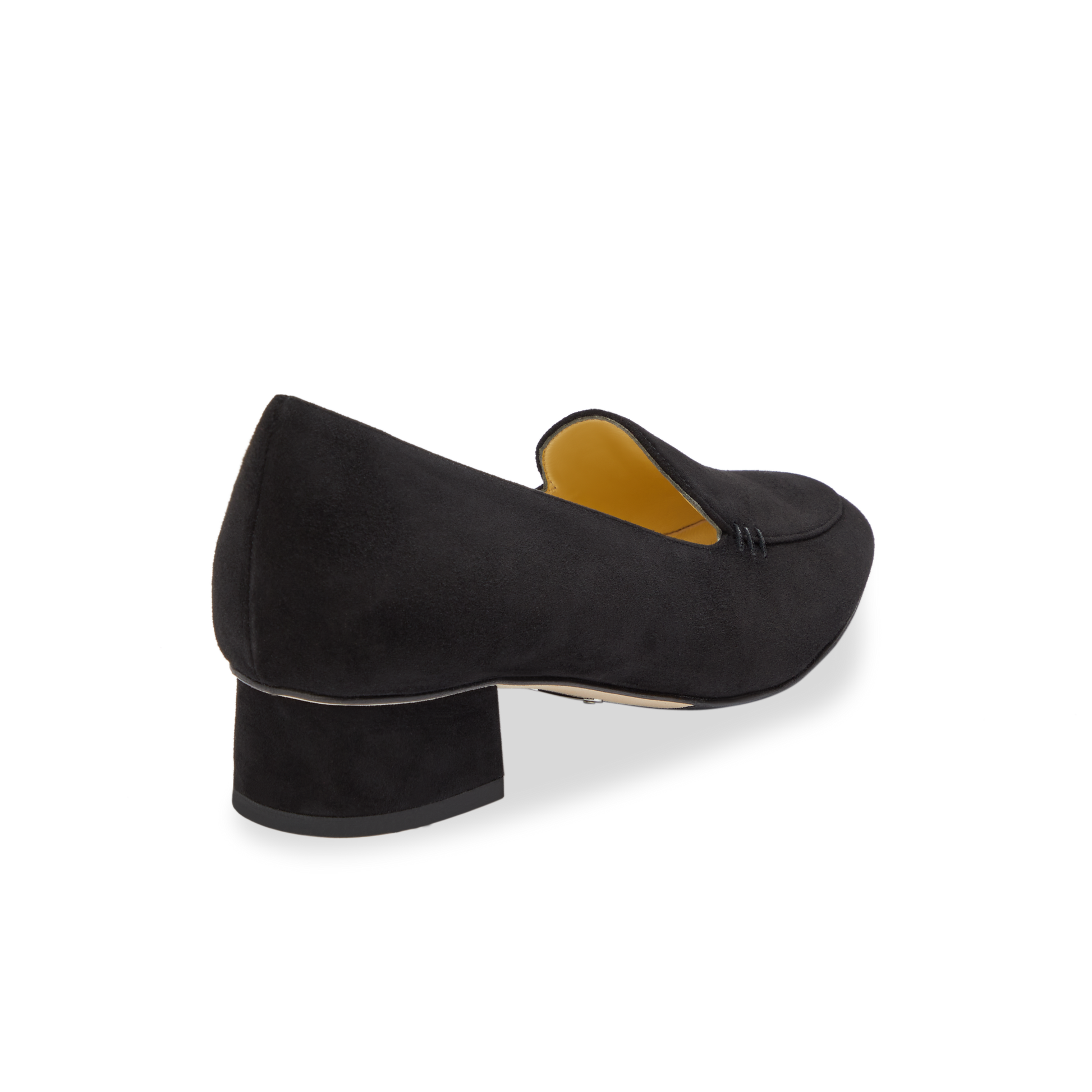 30mm Italian Made Rosie Flat in Black Suede