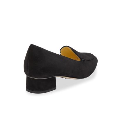 30mm Italian Made Rosie Flat in Black Suede