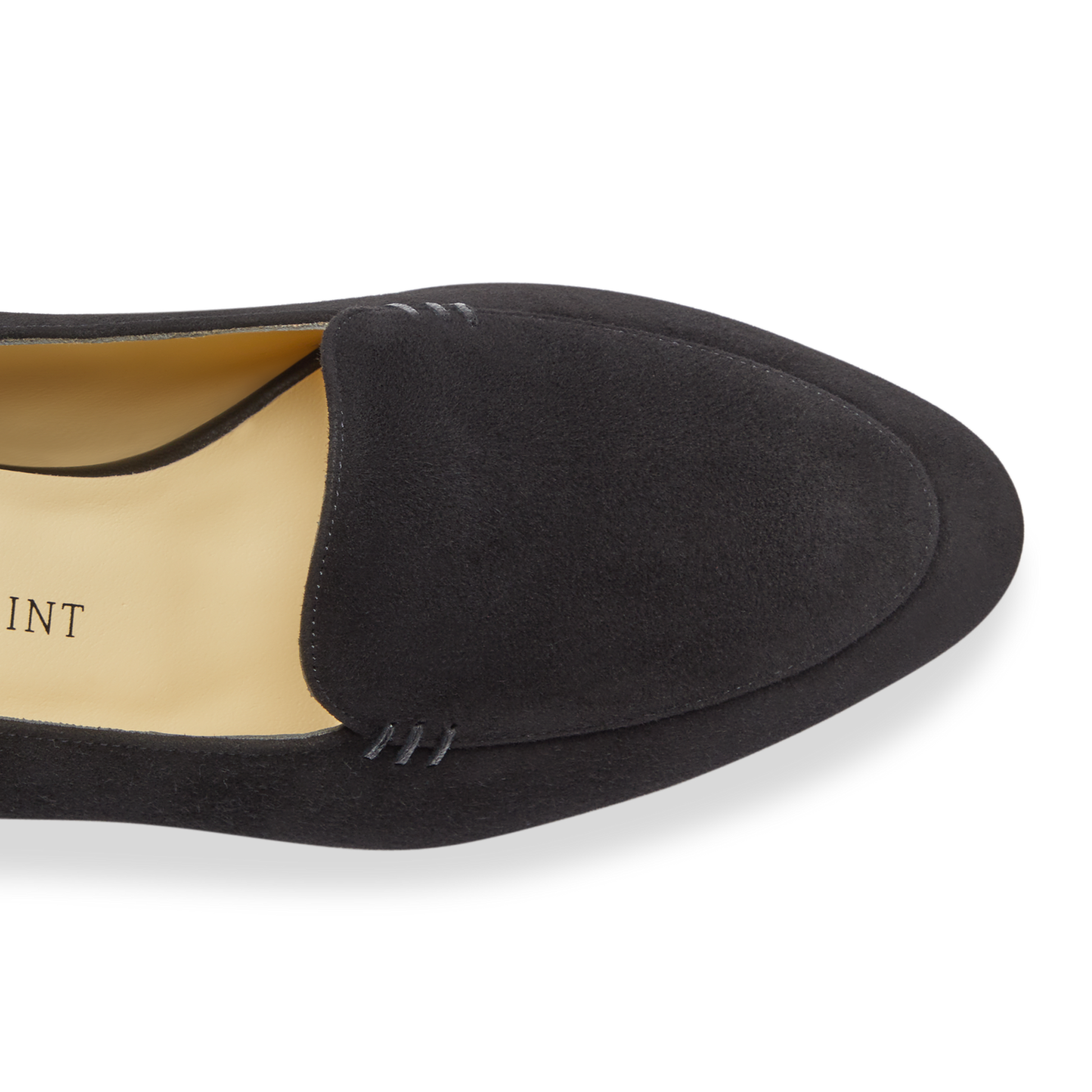 30mm Italian Made Rosie Flat in Black Suede