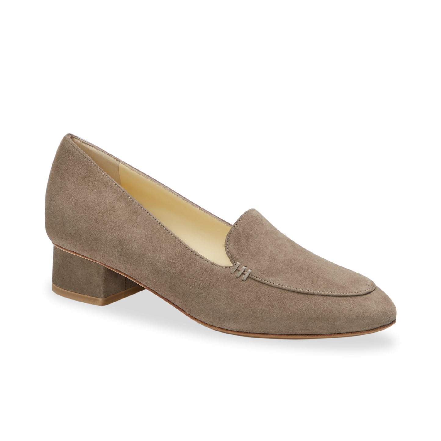 30mm Italian Made Rosie Flat in Taupe Suede