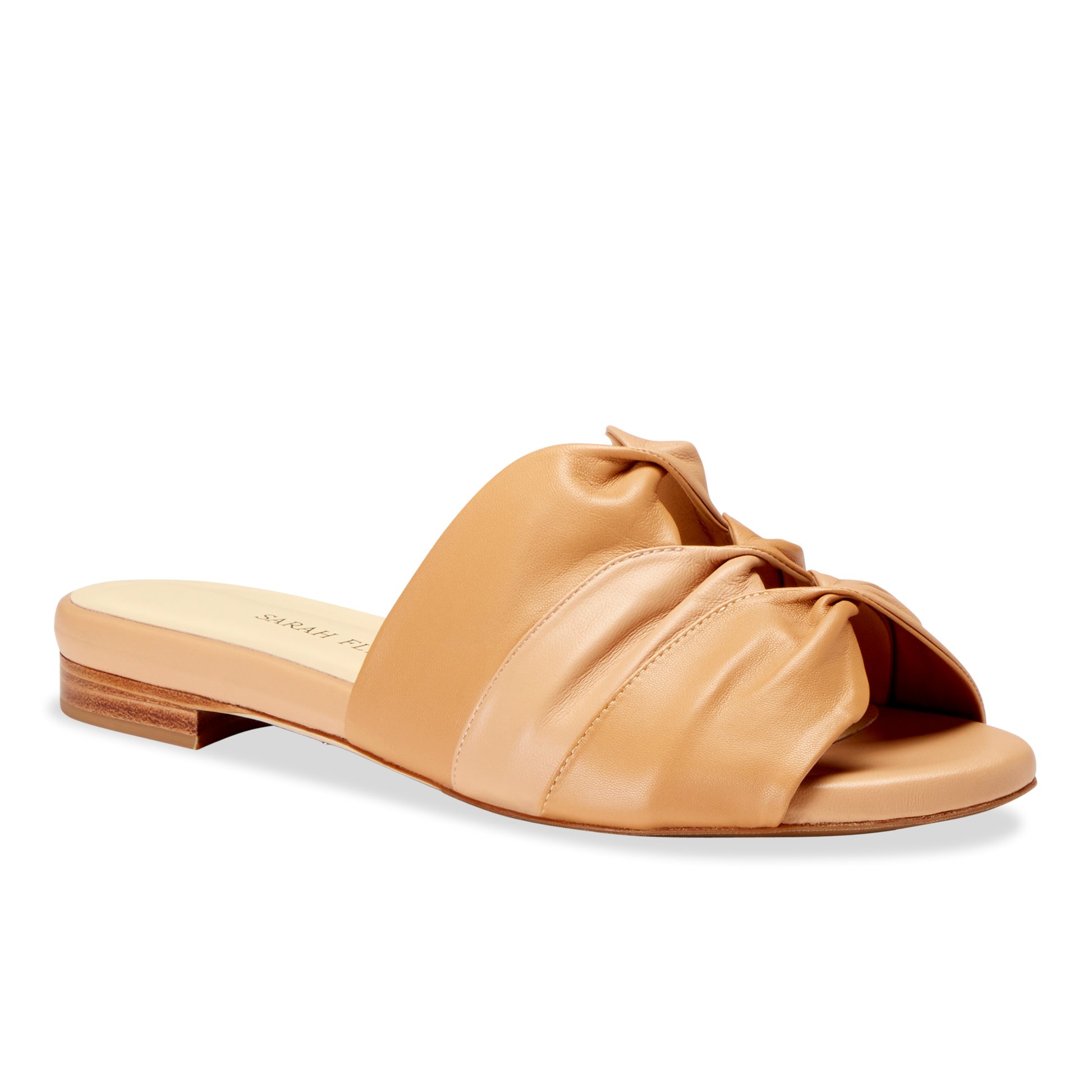 Arabesque Slide in Two-Tone Camel Nappa