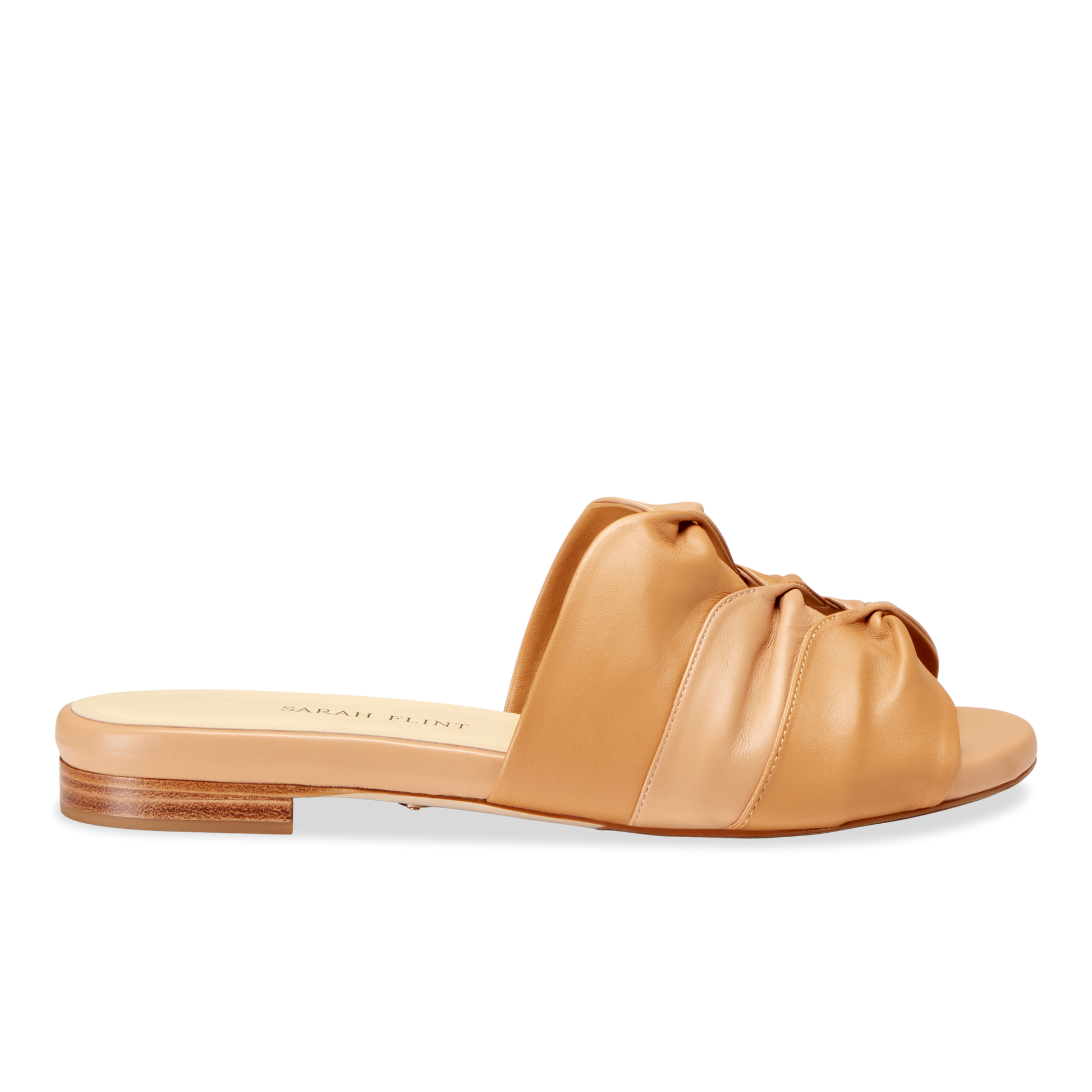 Arabesque Slide in Two-Tone Camel Nappa