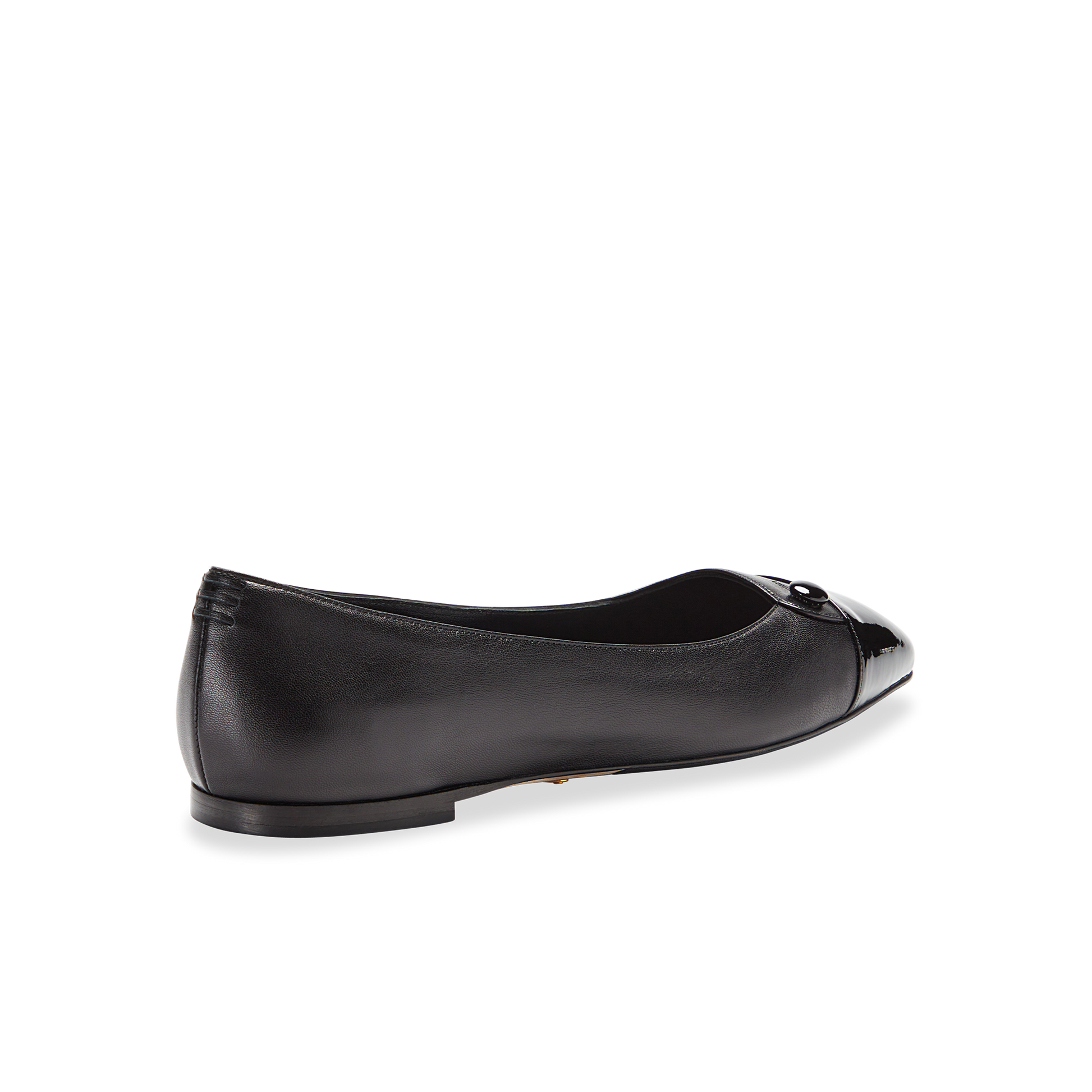 10mm Italian Made Sacchetto Ballet Flat Squared Toe Flat in Black Nappa