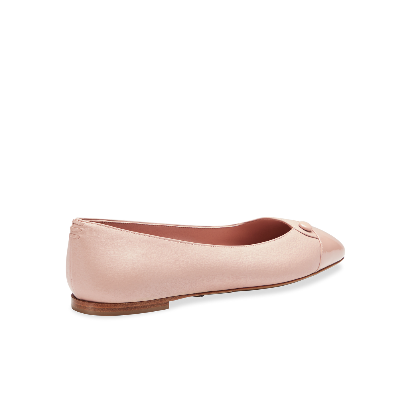 10mm Italian Made Sacchetto Ballet Flat Squared Toe Flat in Pink Nappa