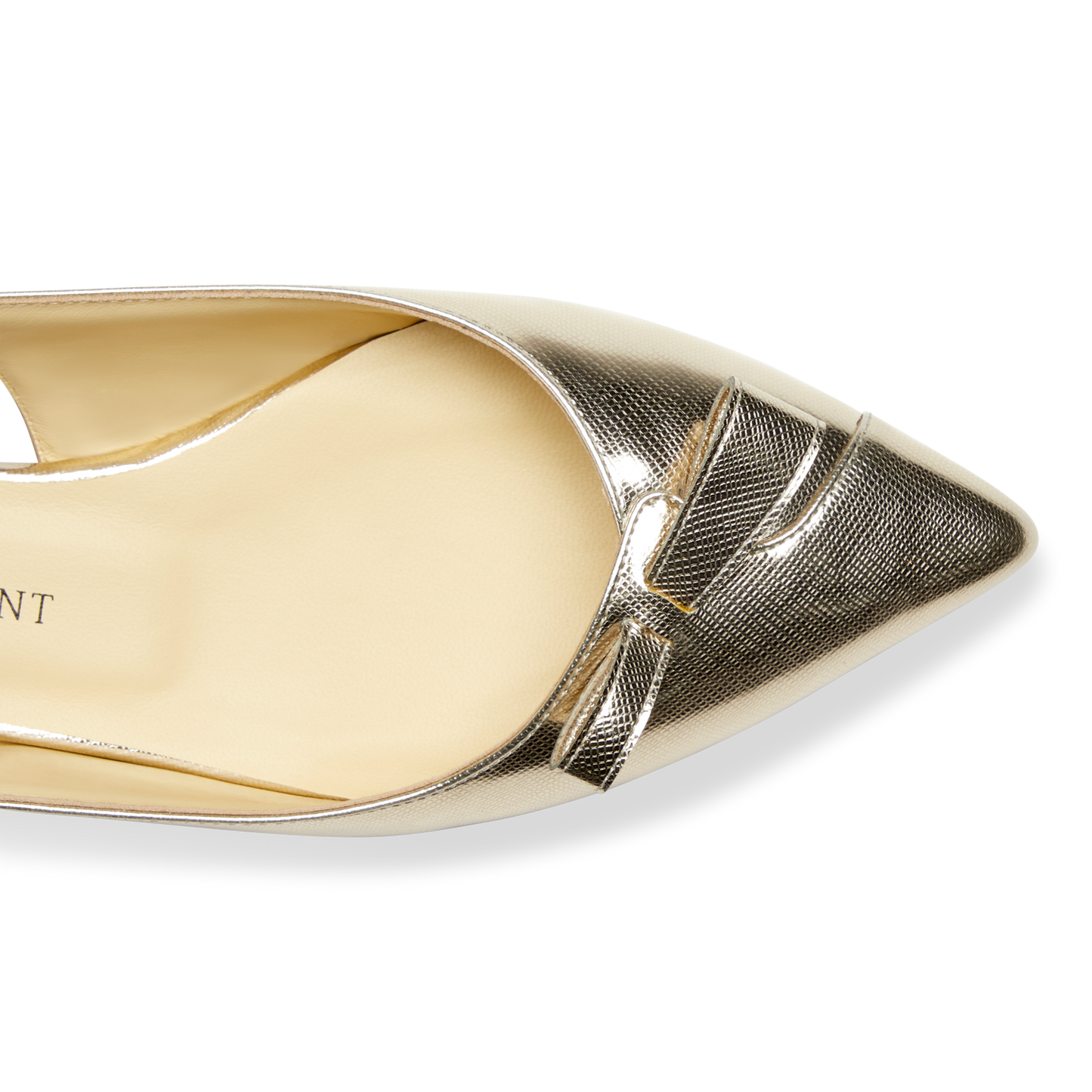 Handcrafted Sling-Back Ballet Flat in Gold Staffiano