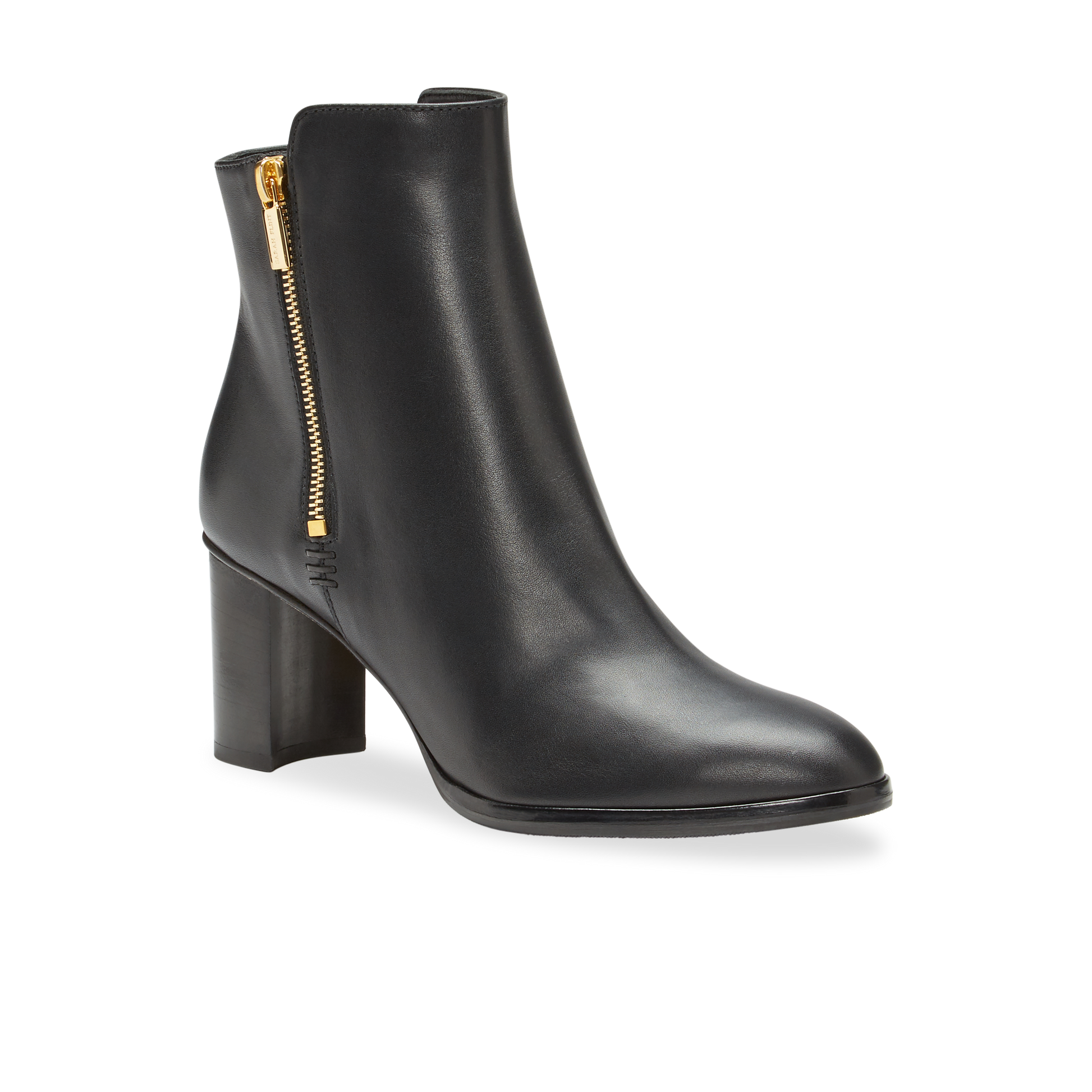 70mm Italian Made Perfect Zip Bootie in Black Calf