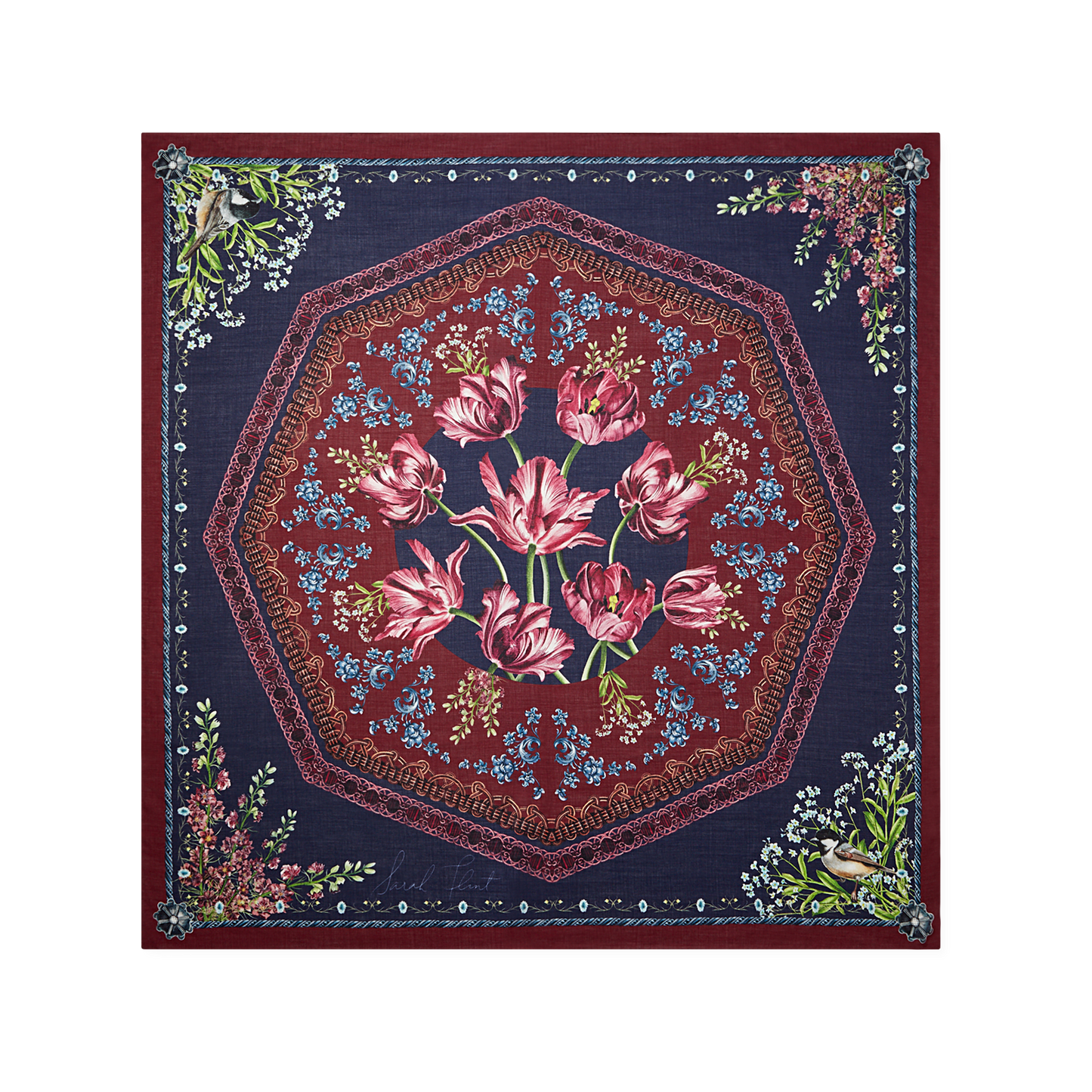 Filigree Floral Scarf 140