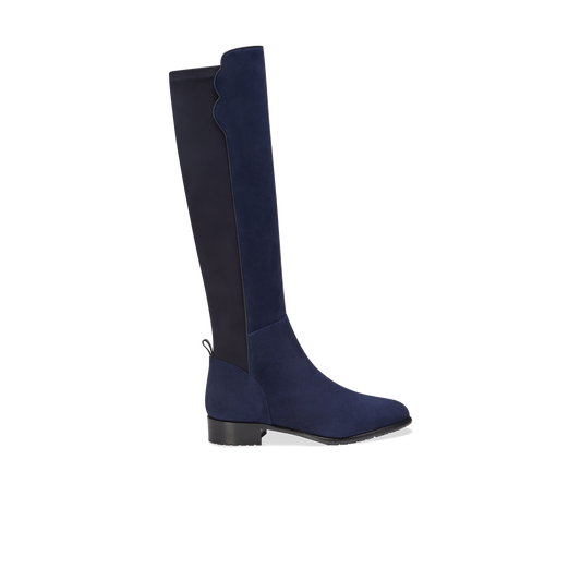 Perfect Stretch Boot in Water-Resistant Navy Suede